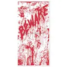 BE WARE Sanguinary Happy Halloween Decoration Restroom Door Cover 72X30 Inches Disposable PE Party Door Cover