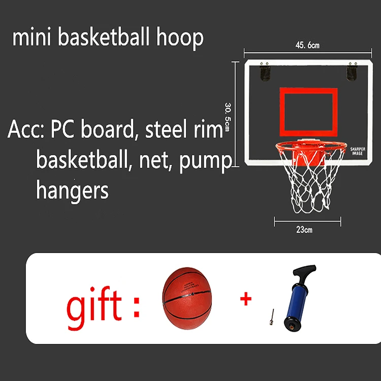mini office/home basketball hoop with steel rim PVC backboard for kids