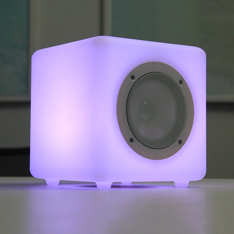 Portable audio player cube shape led speaker - ANKUX.COM