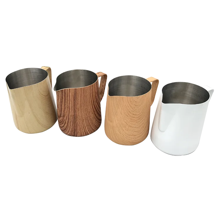 Coffee kettle stainless steel latte milk steam froth pitcher with thermometer sticker, Customized
Coffee kettle stainless steel latte milk steam froth pitcher with thermometer sticker, Customized