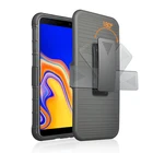Hard Shell phone case combo holster hybrid stand case cover for samsung J4 Plus