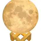 3D printing 12cm 15cm 18cm 20cm space moon lunar ball led night light lamp with tap remote touch control