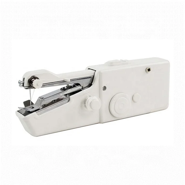 عينة مجانية صغيرة محمولة باليد ماكينة خياطة s يدوية غرزة الملابس الأقمشة خياطة الإبرة ماكينة خياطة كهربائية لاسلكية