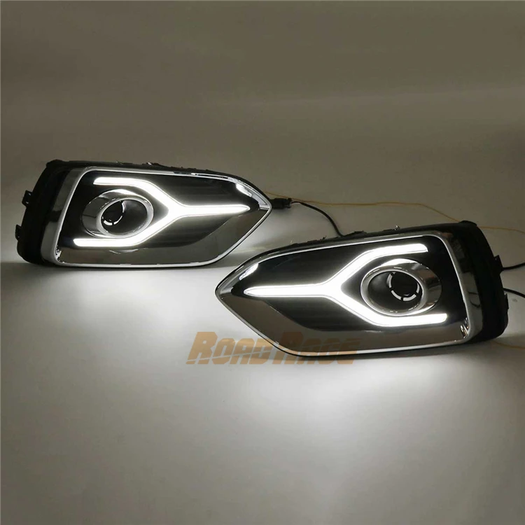 Drl Daytime Running Lights Lamps Led Fog Light For Hyundai Solaris