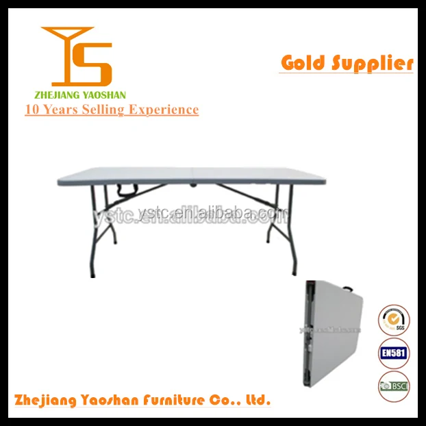 6FT Folding in half table Z180 plastic picnic table PVC folding outdoor table