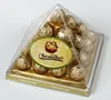Fantasy Design Packing Milk Chocolate Diamond Shape Box Chocolate Wafer Ball Filled with Cream