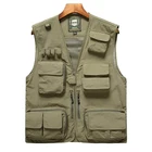 OEM Service Vest for Men Logo Customized Air-mesh Fashionable Windproof Outdoor Work Vest for Men