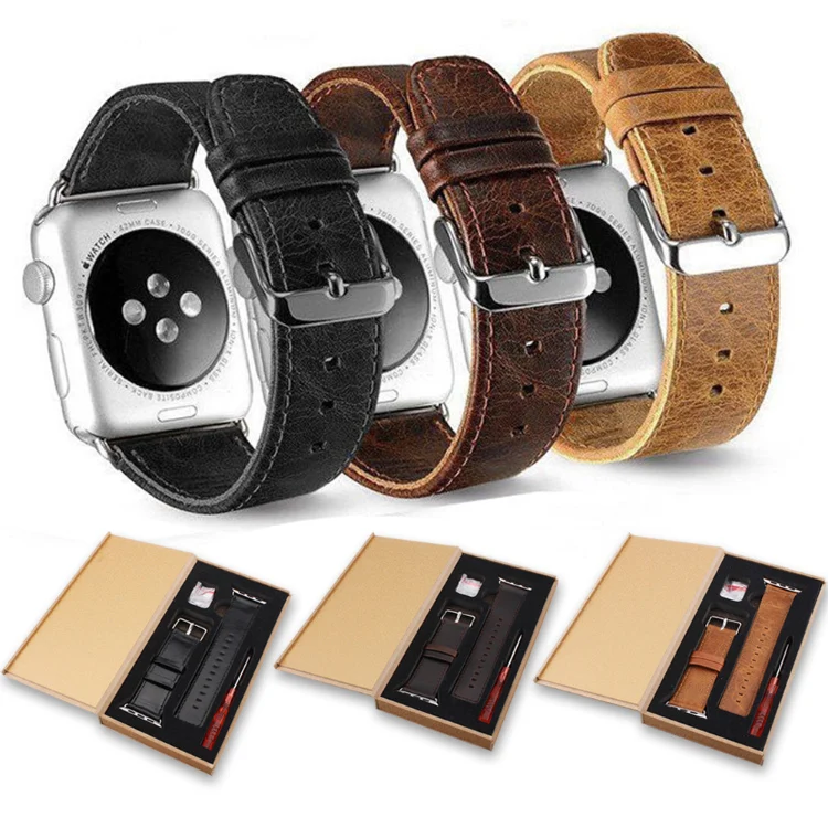 High quality leather watch strap 38mm/40mm 42mm/44mm for Apple watch series 1 2 3 4, for apple watch leather band genuine, Brown, coffee and black 
High quality leather watch strap 38mm/40mm 42mm/44mm for Apple watch series 1 2 3 4, for apple watch leather band genuine, Brown, coffee and black