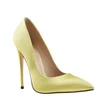 Wholesale china latest design satin wedding high heels shoes women yellow
