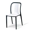 new white black dinning room french style modern design plastic stacking dining chair for home restaurant hotel