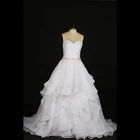 vestidos de novia 2017 Wedding Dress Organza Bridal Gown Sweetheart Ruffles Sash Custom Made Wedding Dresses China