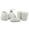 Home or Hotel Cobblestone Style Ceramic Bathroom Set 5 pieces