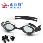 PC lens silicone strap lovely stylish swimming goggles for girls eyewear