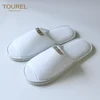 Charming personal disposable anti-slip comfortable cotton velour amenity set customized hotel slippers