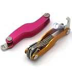 custom aluminum compact key holder with carabiner hook
