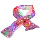 Sequin Trendy Custom Party Event Festival Holiday Light Up LED Scarf