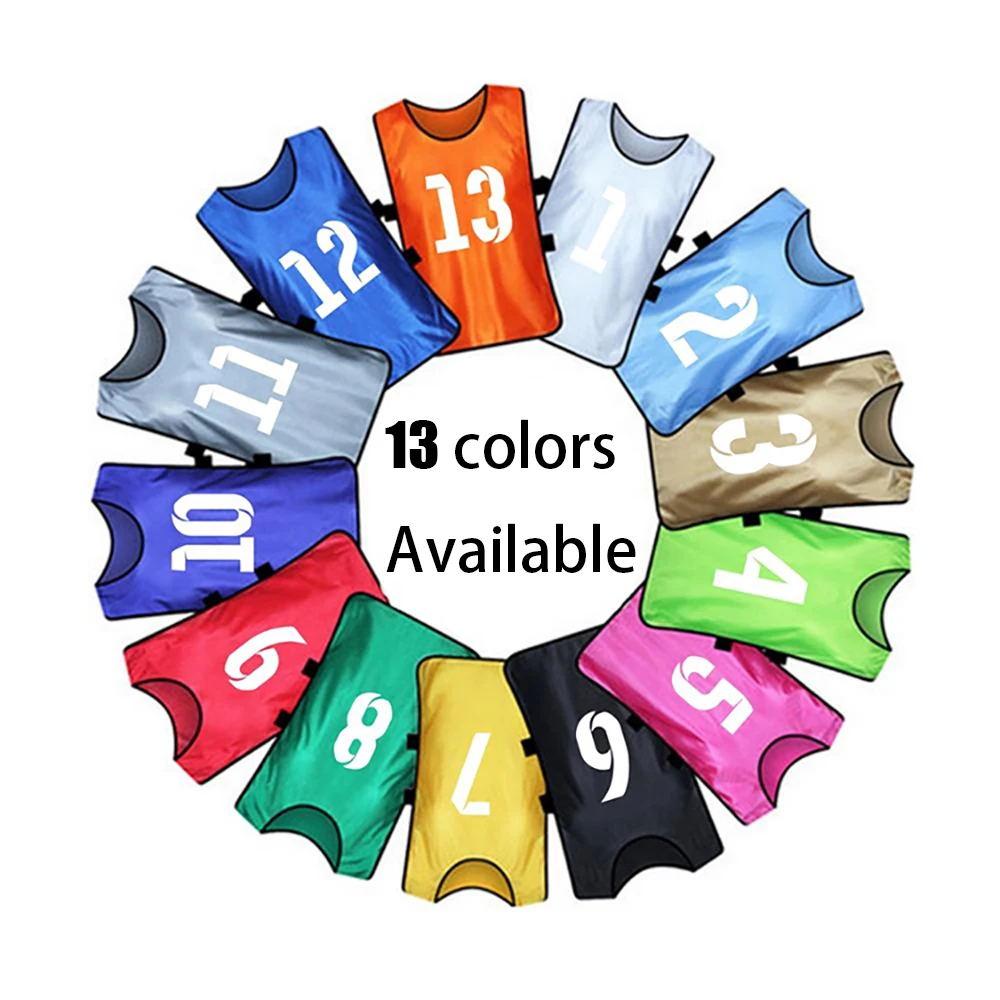 

Wholesale Custom Cheap Sublimation Soccer Vests Reversible Sports Football Training Bibs, 13 colors