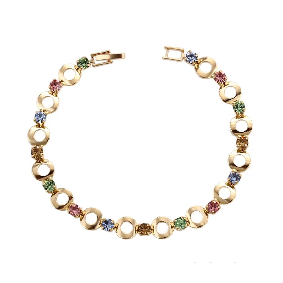 75168 Xuping jewelry gold color charm bracelet with attractive multiply colors rhinestone
75168 Xuping jewelry gold color charm bracelet with attractive multiply colors rhinestone