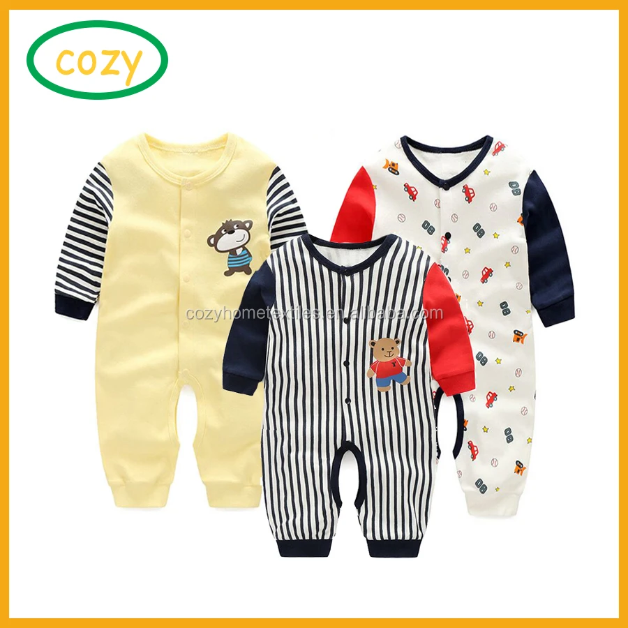 2017 Alibaba Hot Sale Infant Jumpsuits Baby Boys' Footed One Piece Sleeper