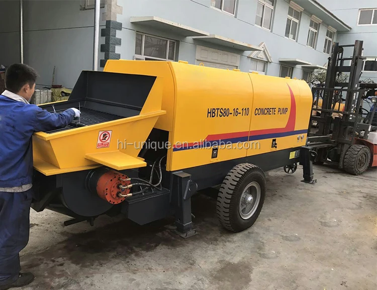 small capacity concrete pump machine