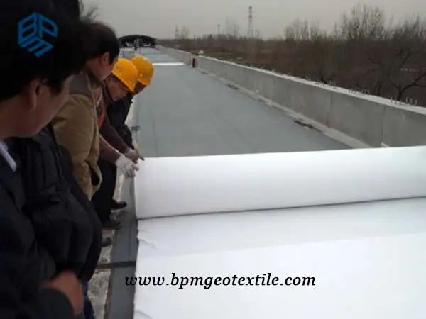 Filament polyester geotextile