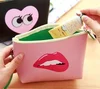 Yiwu factory lip design Cosmetic bag Travel PU Stock Pouch