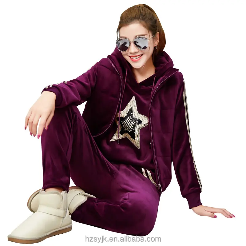 China suppliers 2017 clothing with Five pointed star Sequin Beads sleeves velvet plain fashion jacket women tracksuit
China suppliers 2017 clothing with Five pointed star Sequin Beads sleeves velvet plain fashion jacket women tracksuit
