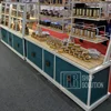 Custom Design Bakery Shop Interior Decoration Modern Bread Display Racks Cabinet for Sale