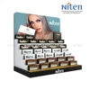 High end wood eye lashes display contact lens display rack with led lighting
