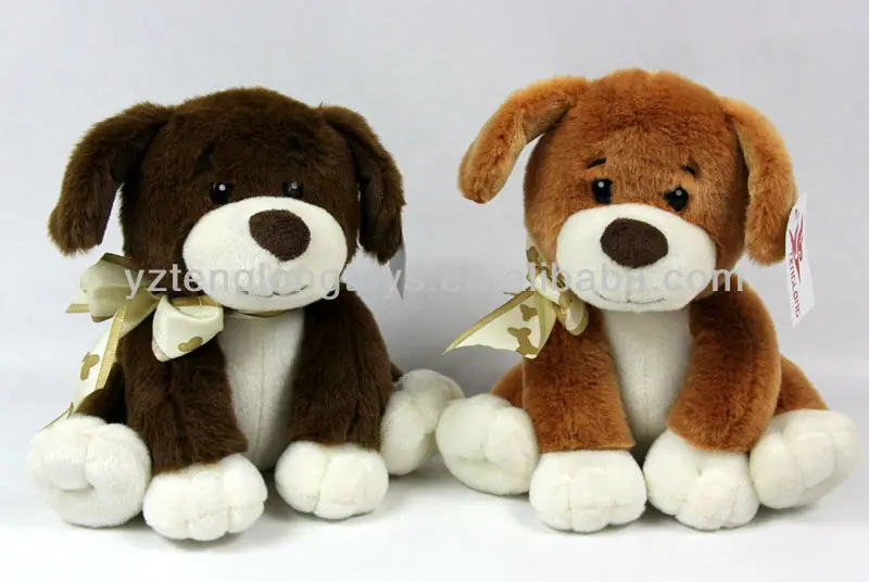 my little doggy gloomy sitting dog plush toys with riband