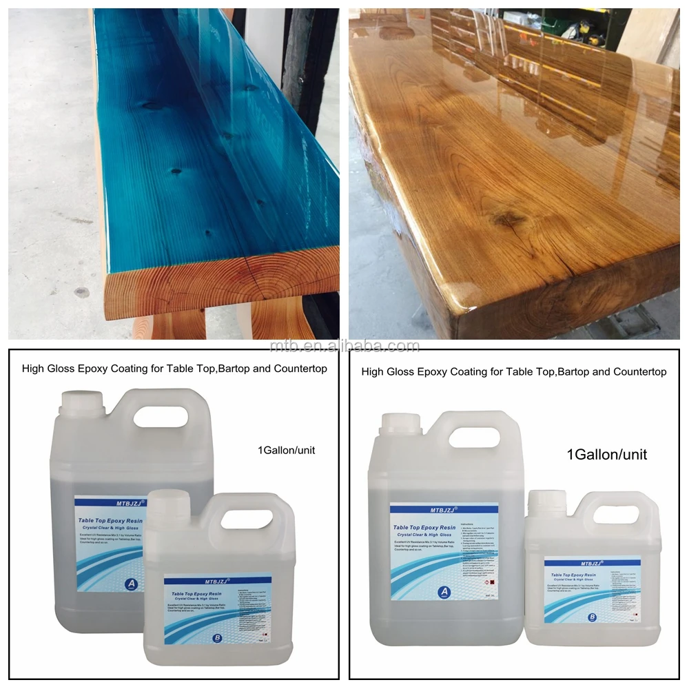 Crystal Clear Bar Table Top Epoxy Resin Coating For Wood Tabletop