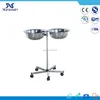 YXZ-A035 stainless steel medical Bowl Stand Doble Bowl