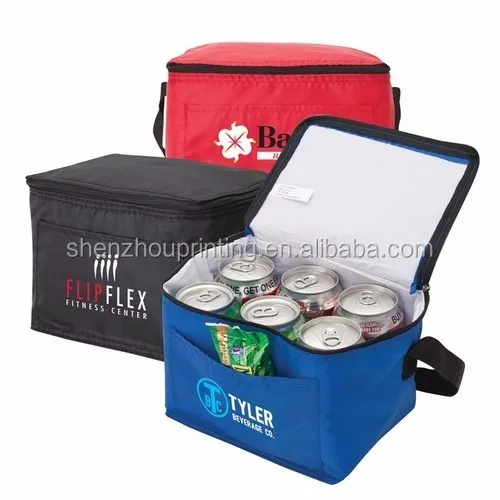 waterproof layer polyester insulated 6-pack ice bottle wine beer
