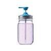 cheap clear liquid soap dispenser glass bottle shampoo glass jar bath shower gel body lotion bottle with pump