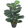 Hot sale Artificial Fiddle Leaf Fig Plants Plastic ficus lyrata pandurata trees for shopping mall decoration