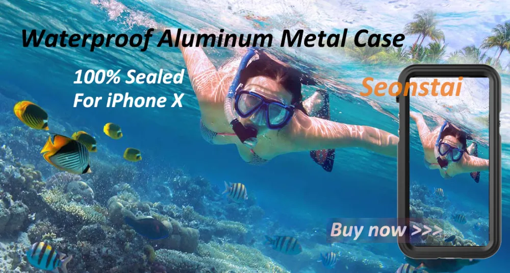 waterproof metal case for iphone X