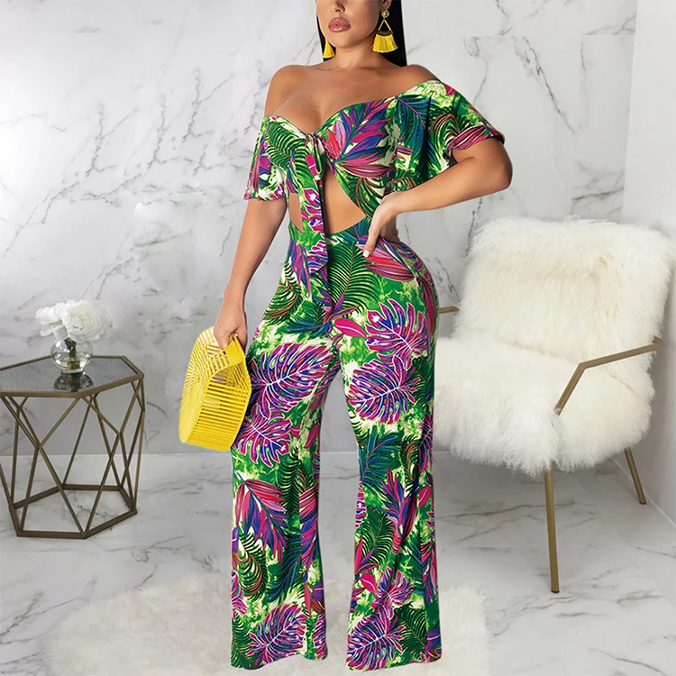 2019 Summer New Listing Chest Knot Crop Top And High Waist Casual Wide Leg Pants Fashion Women Two Piece Set
2019 Summer New Listing Chest Knot Crop Top And High Waist Casual Wide Leg Pants Fashion Women Two Piece Set