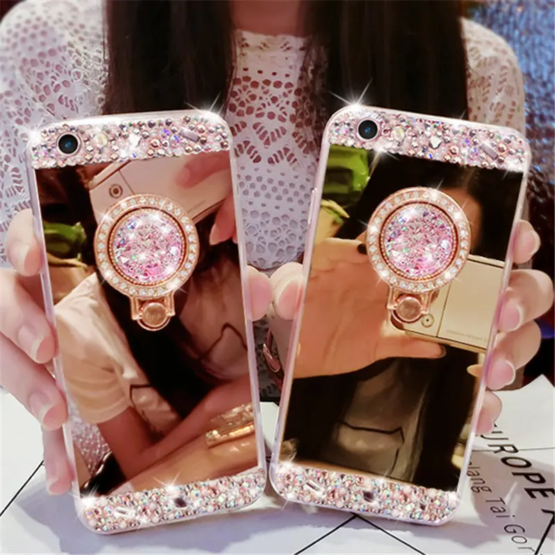 Diamond Soft Rubber Crystal Rhinestone Glitter Mirror Case With Gem Holders Stand For Samsung S7E S8 Plus s20 case, Multi
Diamond Soft Rubber Crystal Rhinestone Glitter Mirror Case With Gem Holders Stand For Samsung S7E S8 Plus s20 case, Multi