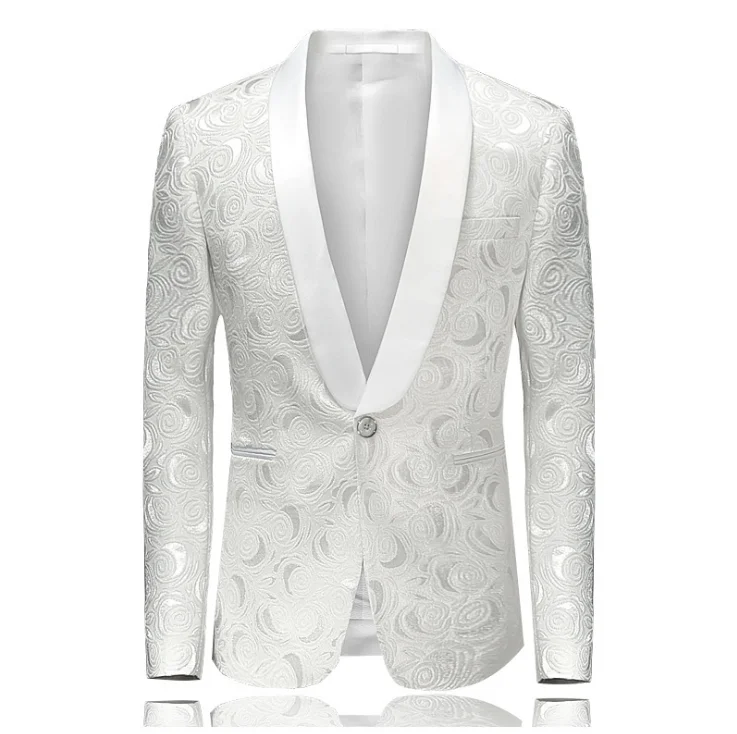 Mens Floral Printed Blazer Jacket Stage Costumes for Singers 2019 Fashion Shawl Collar Men Slim Fit Blazer White
Mens Floral Printed Blazer Jacket Stage Costumes for Singers 2019 Fashion Shawl Collar Men Slim Fit Blazer White