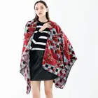 2020 autumn winter thick warm knitted multi color women ponchos brand printed scarves ladies scarves