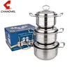 6PCS Induction Stainless Steel Cookware set, Masterclass Premium Cookware, Stainless Steel Casserole
