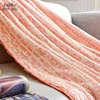Cotton poly blend jacquard throw blanket hospital blankets fleece for adults