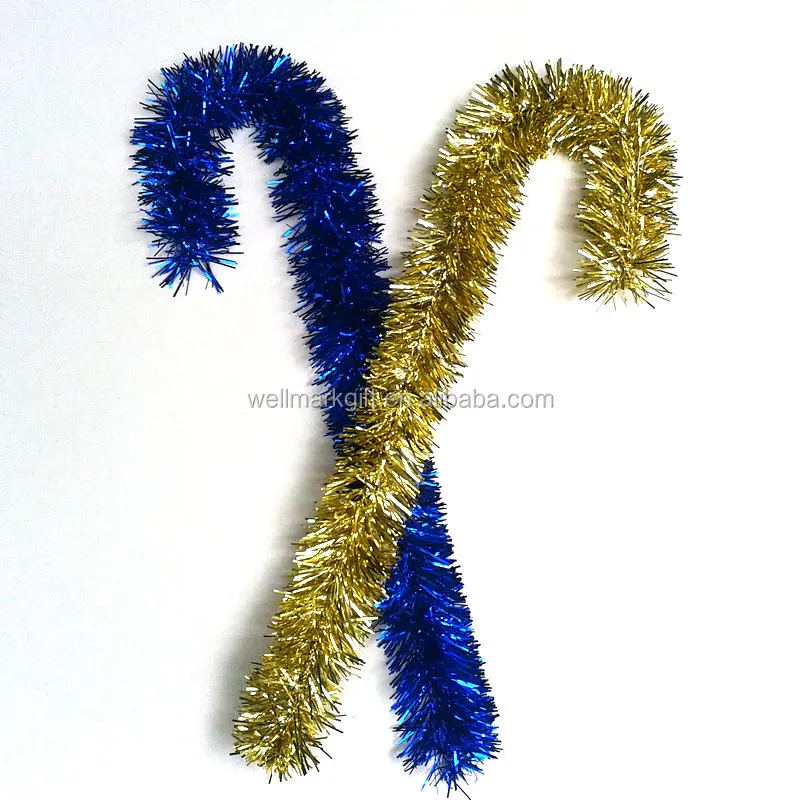 24 inch Indoor Outdoor Christmas Tree Wreath Door Window Decorative Ornament Craft Wire Foil Pvc Tinsel Candy Cane Chenille Stem