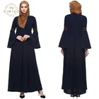 New Model Chiffon Muslim Dresses Long Sleeves Maxi Abaya