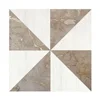 Water Jet Mosaic Tile Marble Natural Stone 2mm Flower Marble Tile