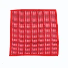 polyester solid red color scarves with custom trademark logo printing scarfs