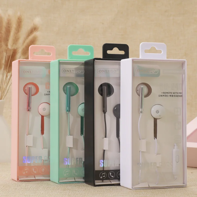 Fashionable Hot selling Wired Stereo In Ear Silicone Earphone Earbud With Mic - ANKUX.COM