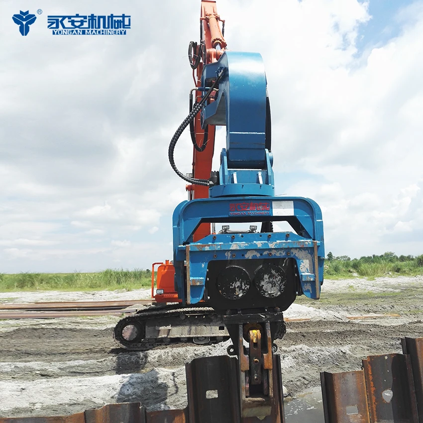 v 250 sheet pile driver excavator mounted hydraulic vibratory piling excavator mounted sheet pile driver