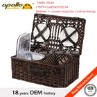 Wholesale travel durable insulated picnic basket 2 person