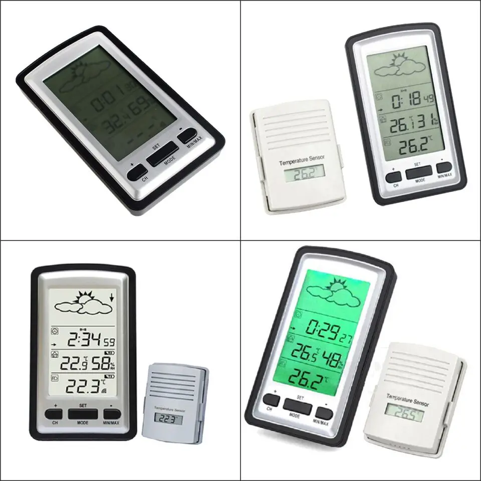 Digital Ultrasonic Room Large Display Lcd Thermometer Weather Station